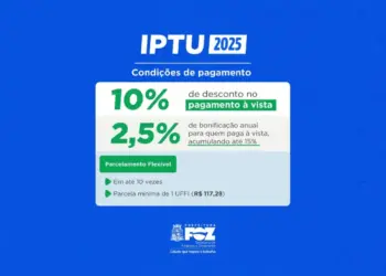 Pagamento à vista e primeira parcela do IPTU 2025 e ISSQN Fixo vencem em 17 de março