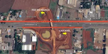 Marginais da BR-277 em Foz do Iguaçu serão interditadas para obras