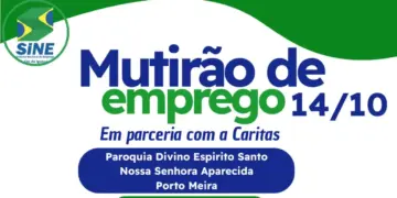 Mutirão de Emprego leva oportunidades ao Porto Meira nesta terça-feira (14)