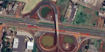 BR-277 terá nova interdição parcial em Foz para avanço das obras da Perimetral Leste
