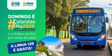 Foz terá transporte gratuito para o Parque Nacional durante o Cataratas Day