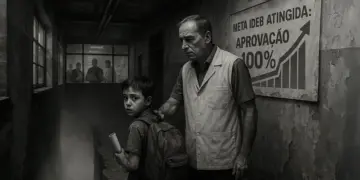 O abismo silencioso da educação: o sistema vence, o aluno cai e o professor empurra