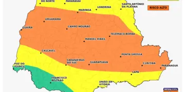 Defesa Civil alerta para risco de tempestades e granizo nesta quarta-feira no Paraná