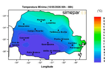 Paraná registra o amanhecer mais frio do ano e previsão indica queda maior na segunda