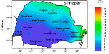 Paraná registra o amanhecer mais frio do ano e previsão indica queda maior na segunda