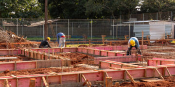 Nova UBS do Parque Presidente I conclui fundação e entra na fase de levantamento das paredes em Foz do Iguaçu