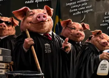 Porcos dando dicas de limpeza
